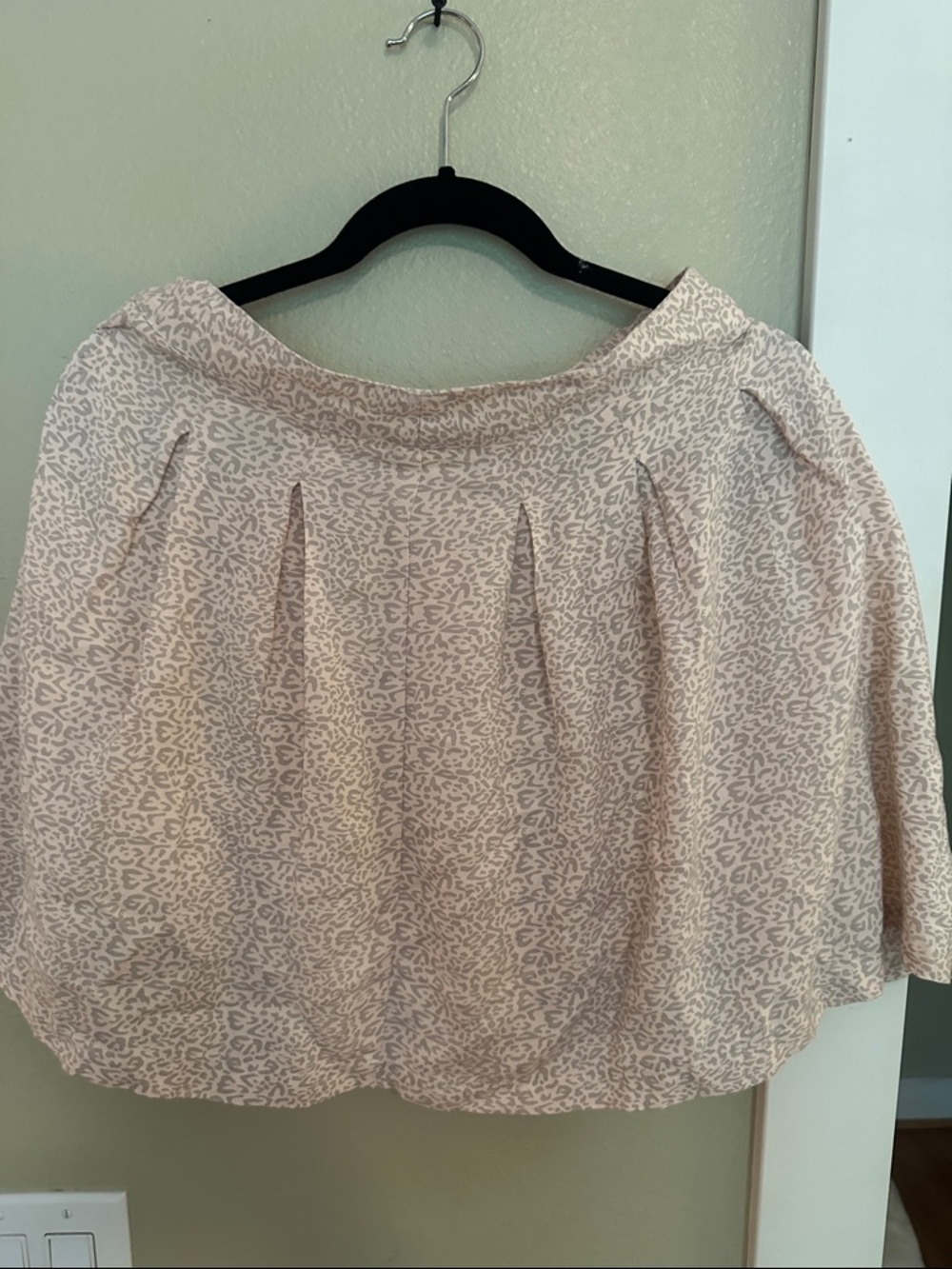 Women's Pale Pink Printed Pleated Skirt